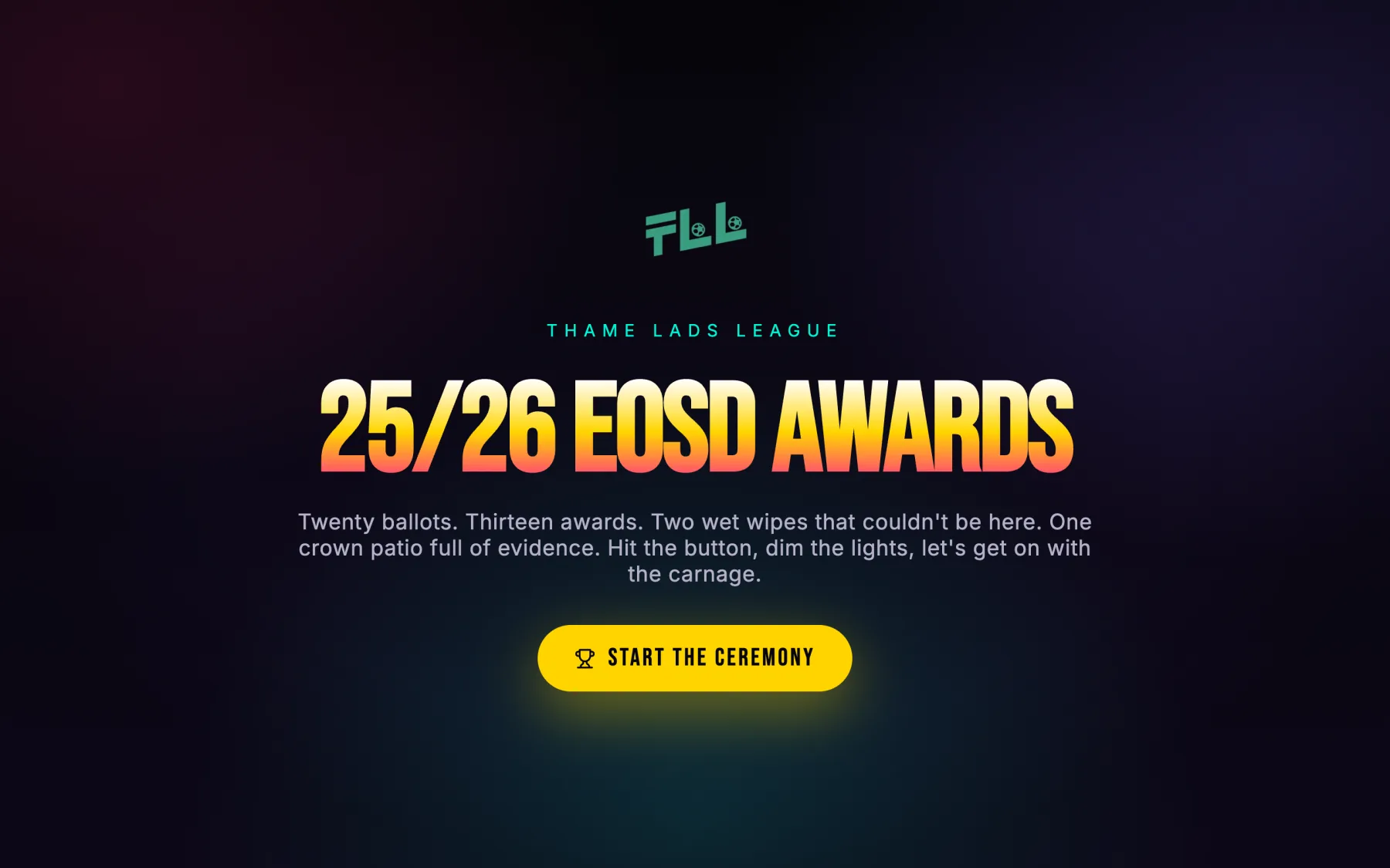TLL Awards screenshot