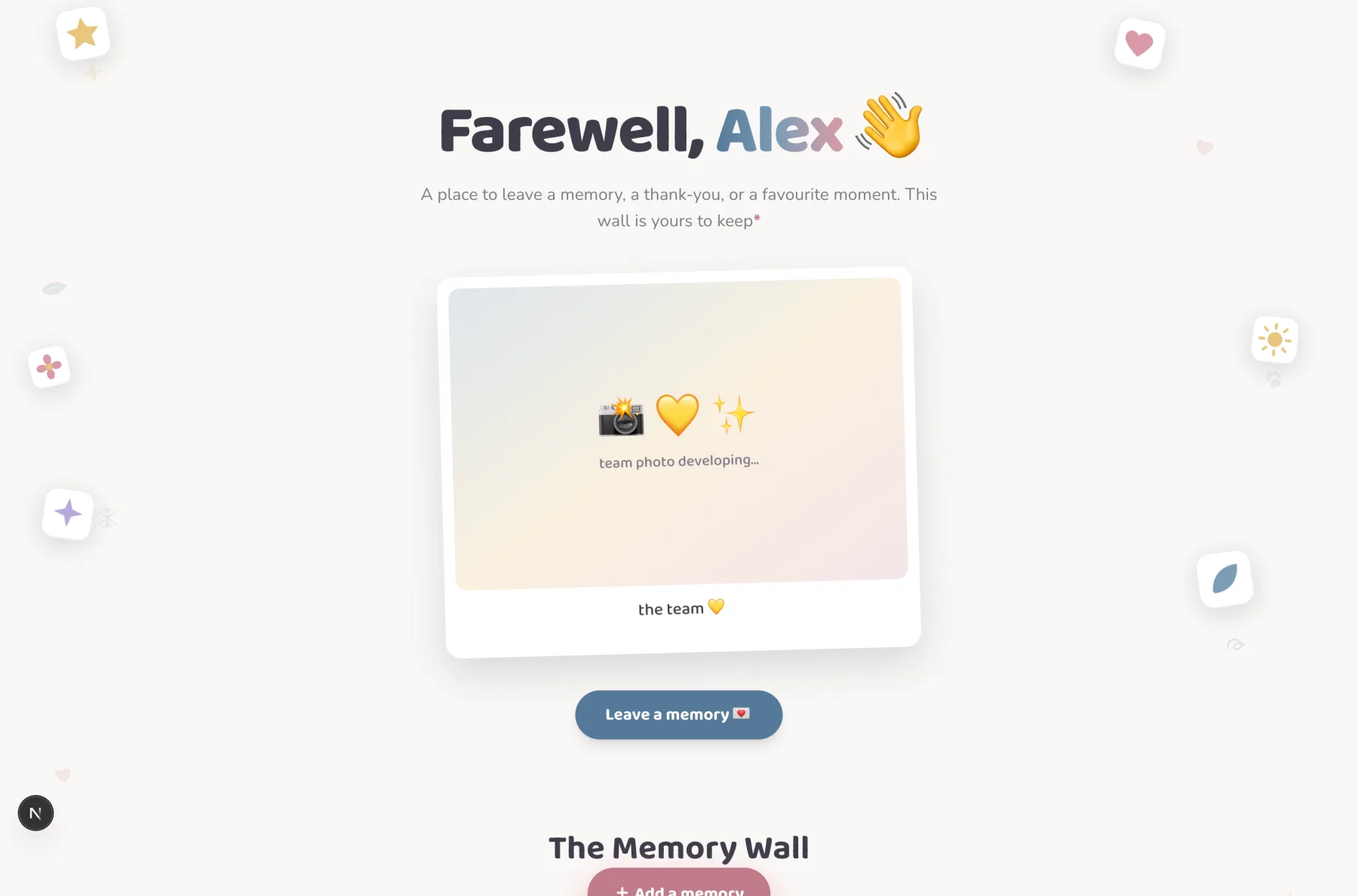Goodbye Site screenshot